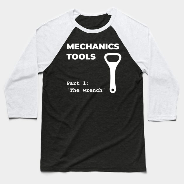 Garage Car Mechanic Baseball T-Shirt by Applecrunch